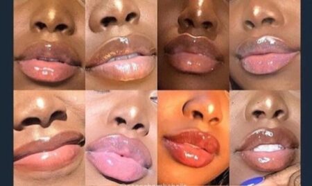 Des lèvres roses, douces et gracieuses