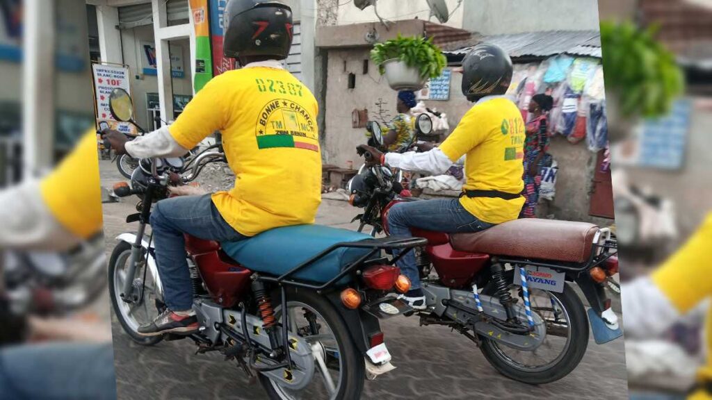 Zémidjan, motorbike taxi in Cotonou