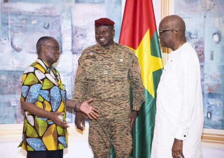 Roch Kaboré en visite chez Henri Damiba