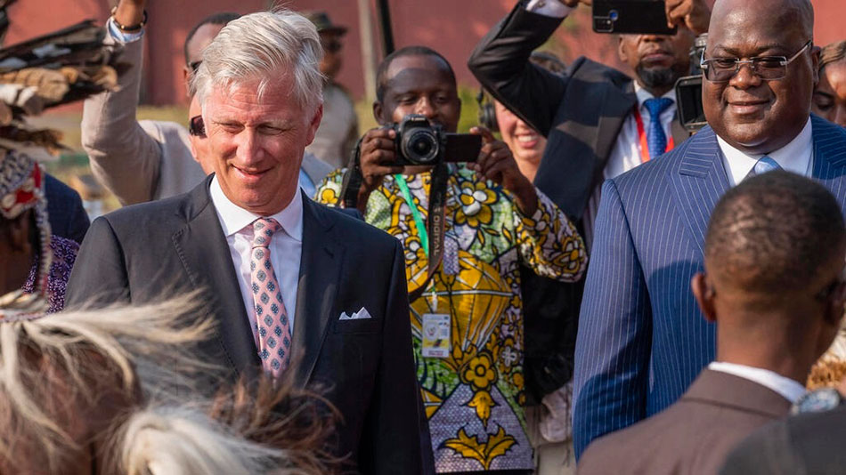 le roi belge Philipe en visite en RDC