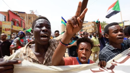 Demonstrations in Sudan against the military junta