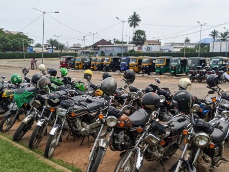 The process of training motorbike taxi drivers has begun in Togo