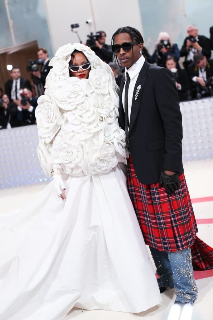 Rihanna et Asap Rocky sur le tapis rouge du Met Gala 2023