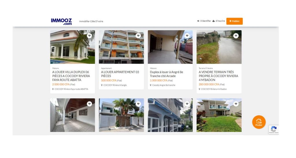 site d'annonces immobilières. Plateforme